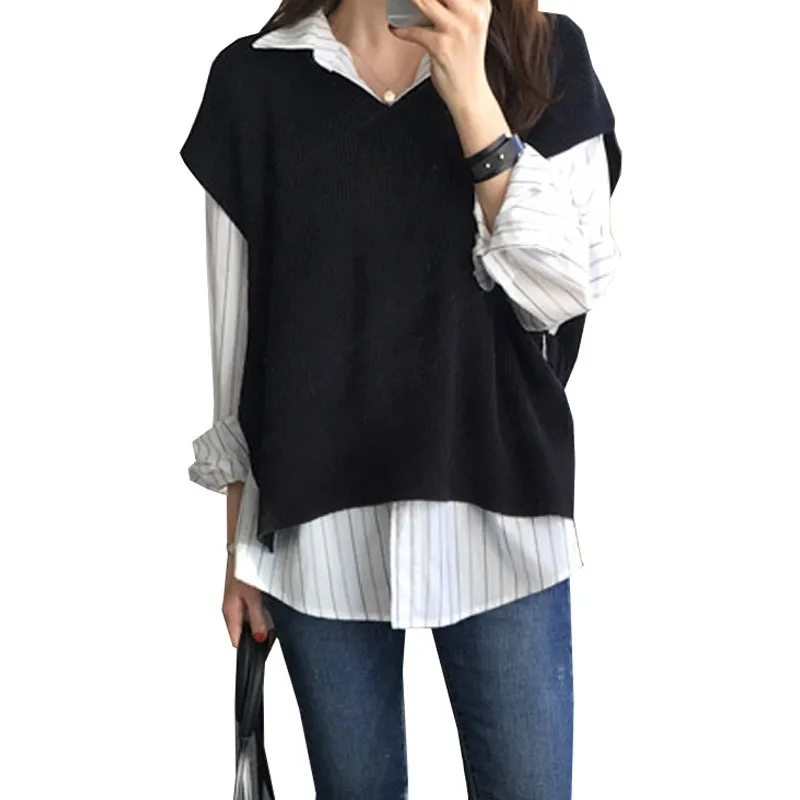 Women's Cashmere Sweater Vest Tank Knit Pullover Sleeveless Fashion Loose Black Sweater Vest High Quality Waistcoat Gilet Femme
Women's Cashmere Sweater Vest Tank Knit Pullover Sleeveless Fashion Loose Black Sweater Vest High Quality Waistcoat Gilet Femme