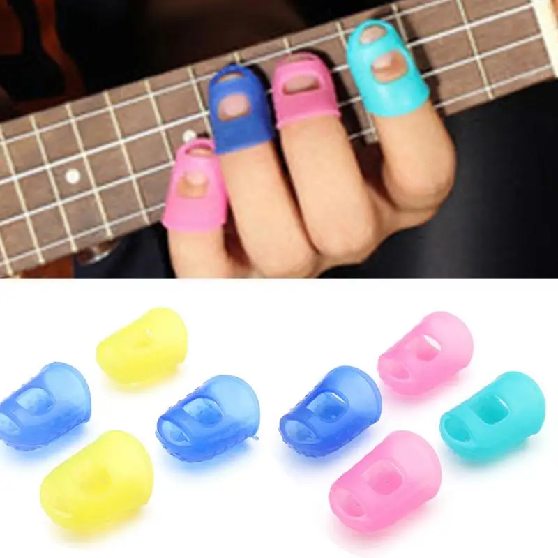 4PCS Fingertip Protector Fingerstall Silicone Guitar String Finger Guard Against the Press Finger Ballad Guitar Accessories Hot
4PCS Fingertip Protector Fingerstall Silicone Guitar String Finger Guard Against the Press Finger Ballad Guitar Accessories Hot