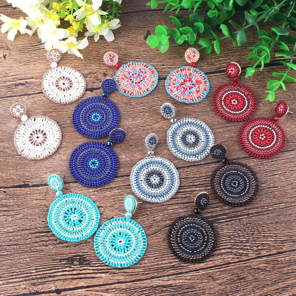 Girlgo Bohemia Colorful Circle Beads Drop Earrings For Women Luxury Round Dangle Statement Earrings Girl Wedding Jewelry Brincos
Girlgo Bohemia Colorful Circle Beads Drop Earrings For Women Luxury Round Dangle Statement Earrings Girl Wedding Jewelry Brincos