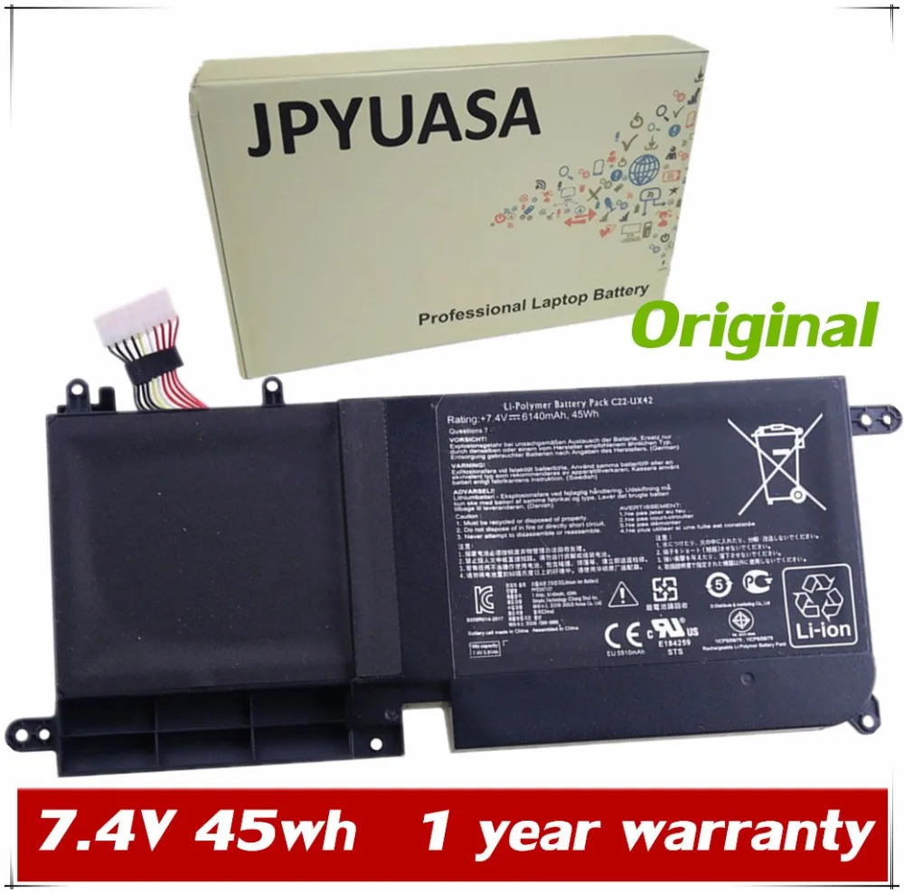 JPYUASA 7.4V 45wh 6140mAh C22-UX42 Laptop Battery For ASUS Zenbook UX42 UX42E3537VS-SL UX42E3517VS-SL UX42E3317VS-SL UX42A
JPYUASA 7.4V 45wh 6140mAh C22-UX42 Laptop Battery For ASUS Zenbook UX42 UX42E3537VS-SL UX42E3517VS-SL UX42E3317VS-SL UX42A