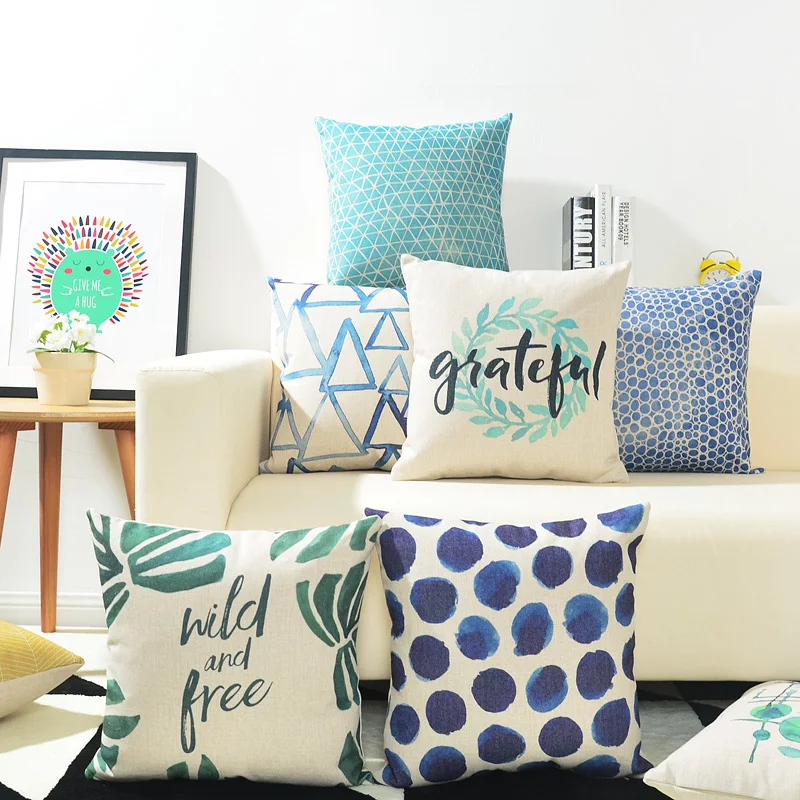 Nordic style Watercolor Cushions Home Decor Simple Throw Pillows 45*45,50*50cm Decorative Pillows Geometric Sofa Cushion Pillows
Nordic style Watercolor Cushions Home Decor Simple Throw Pillows 45*45,50*50cm Decorative Pillows Geometric Sofa Cushion Pillows