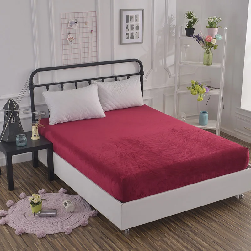 New pattern Fitted Sheet twin full queen King size soft Flannel Fleece bed sheet wine red color Home textiles Best-selling
New pattern Fitted Sheet twin full queen King size soft Flannel Fleece bed sheet wine red color Home textiles Best-selling