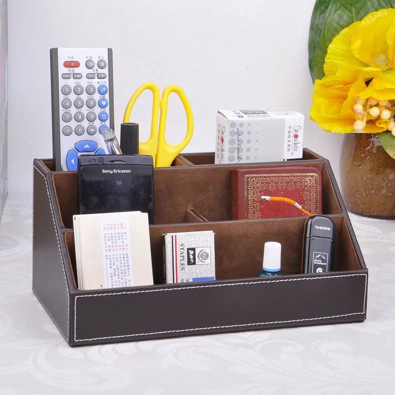 5-grid wooden leather desk pen pencil holder stationery organizer table desktop accessories case desk set 203B
5-grid wooden leather desk pen pencil holder stationery organizer table desktop accessories case desk set 203B