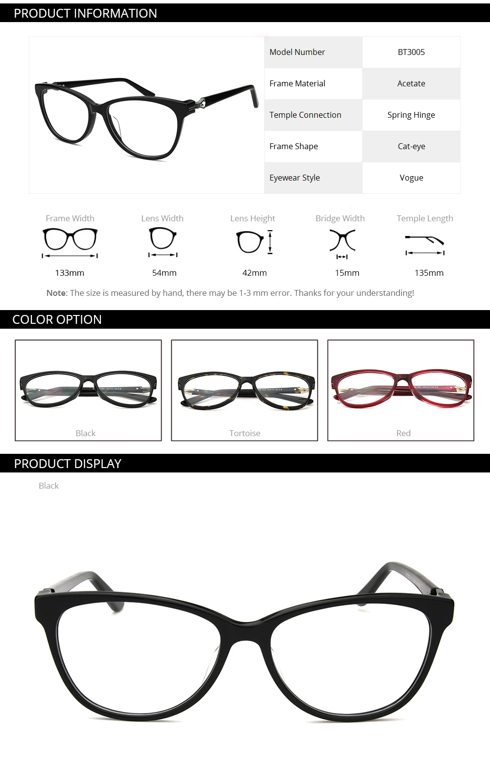 ZENOTTC Eyeglasses Frame Women glasses Hinge Clear Lens Cat Eye Optical Spectacle Frames Crystals Gafas Mujer Lente Transparente13