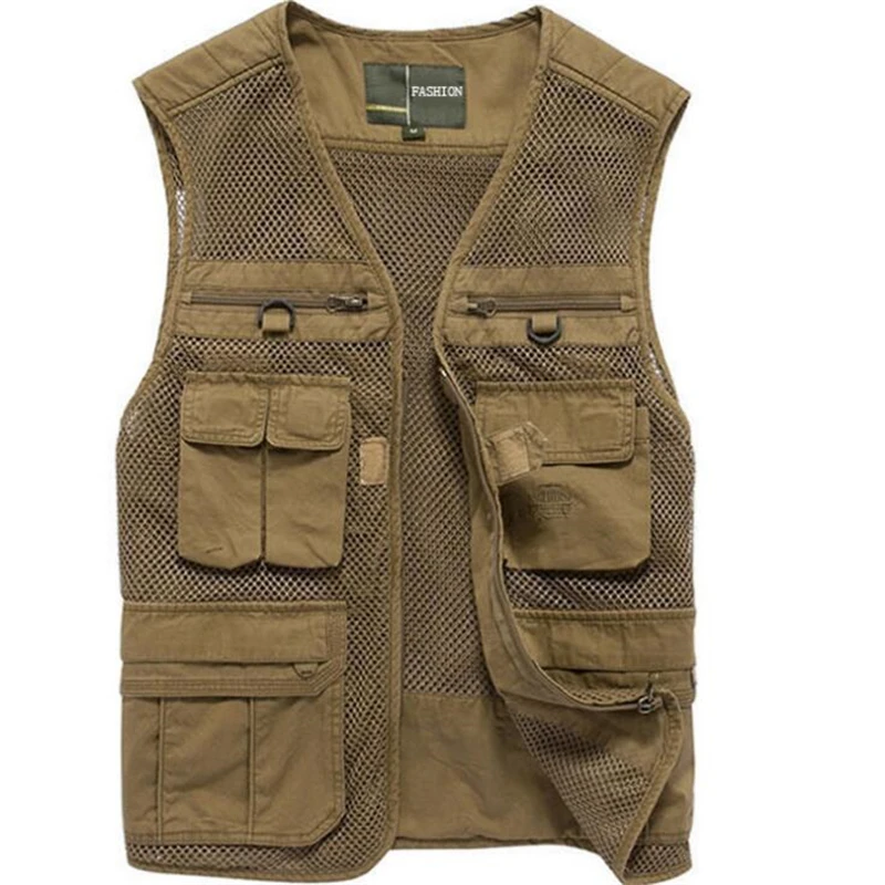 Spring Autumn Cotton Mesh Men vest Multi Many Pocket Photography Vest Plus Size Working Waistcoat Sleeveless Jacket Men L-4XL
Spring Autumn Cotton Mesh Men vest Multi Many Pocket Photography Vest Plus Size Working Waistcoat Sleeveless Jacket Men L-4XL