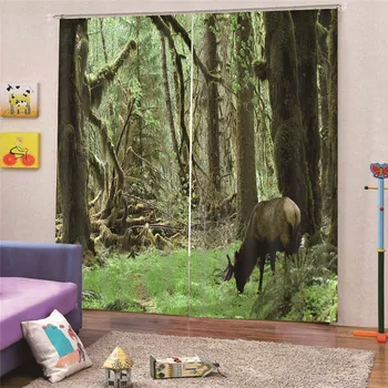 3D Digital Print Forest American Curtains For Living Room Soft Solid Curtain For Bedroom Ready Made Window Home Decor Draps AP23
3D Digital Print Forest American Curtains For Living Room Soft Solid Curtain For Bedroom Ready Made Window Home Decor Draps AP23