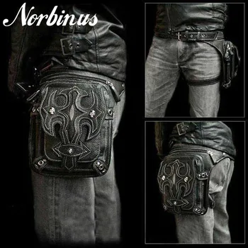 Norbinus Leather Waist Leg Drop Bag Punk Rock Motorcycle Thigh Hip Belt Bags Skull Men Messenger Shoulder Bags Male Purse Pouch
Norbinus Leather Waist Leg Drop Bag Punk Rock Motorcycle Thigh Hip Belt Bags Skull Men Messenger Shoulder Bags Male Purse Pouch