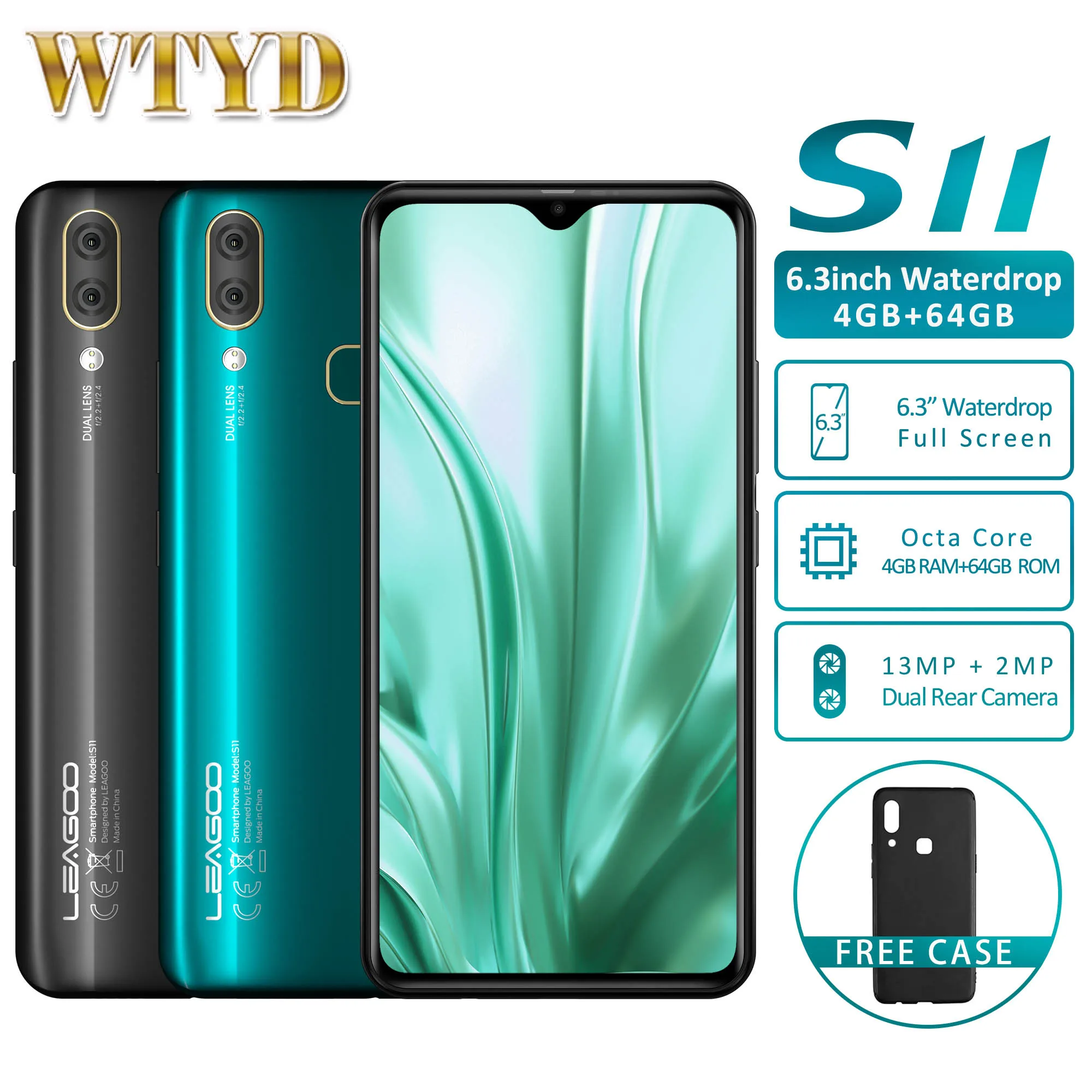 LEAGOO S11 смартфон с 6 3 дюймовым дисплеем восьмиядерным процессором ОЗУ 4 Гб ПЗУ 64 ГБ