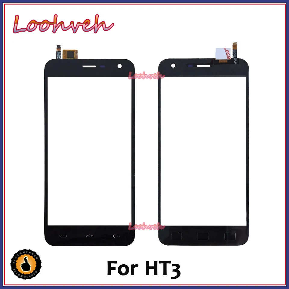 Фото 10Pcs/lot High Quality 5.0" Front Touchsreen For Homtom HT3 HT 3 Touch Screen Glass Digitizer Panel Lens Sensor Capative | Мобильные