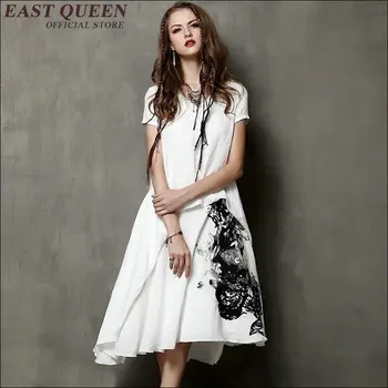 2018 New Summer vintage 50s dresses Chinese ink print tshirt dress white color A-line false two piece midi dress KK1126
2018 New Summer vintage 50s dresses Chinese ink print tshirt dress white color A-line false two piece midi dress KK1126