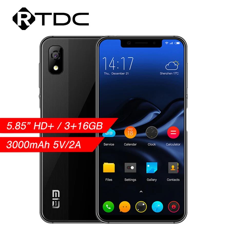 Elephone A4 5.85'' 19:9 HD+ Notch Screen Mobile Phone Android 8.1 MT6739 Quad Core 3GB RAM 16GB ROM 4G Unlock Smartphone 
Elephone A4 5.85'' 19:9 HD+ Notch Screen Mobile Phone Android 8.1 MT6739 Quad Core 3GB RAM 16GB ROM 4G Unlock Smartphone