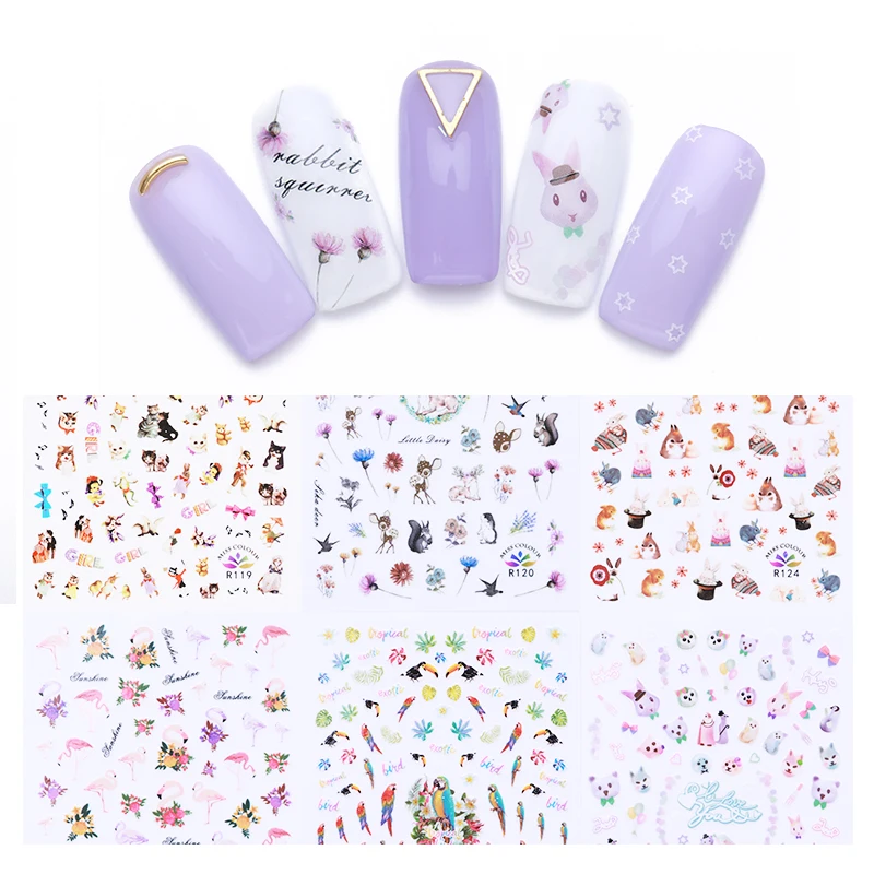 Flower Rabbit Pattern Nail 3D Sticker Bird Heart Cat AdhesiveTransfer Paper Glue Tips Manicure Art Decoration
Flower Rabbit Pattern Nail 3D Sticker Bird Heart Cat AdhesiveTransfer Paper Glue Tips Manicure Art Decoration