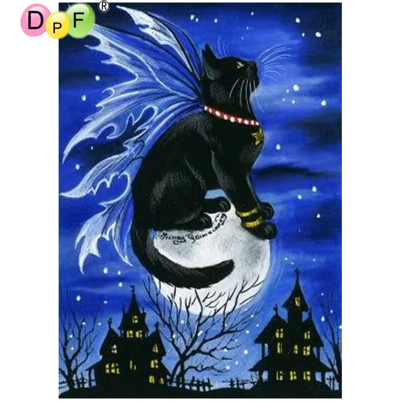 DPF DIY The black cat moon 5D crafts diamond embroidery wall painting home decor mosaic kit square diamond painting cross stitch
DPF DIY The black cat moon 5D crafts diamond embroidery wall painting home decor mosaic kit square diamond painting cross stitch