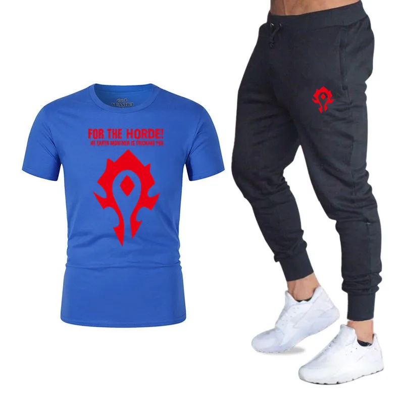 Summer Hot Sale Men's Sets T Shirts+pants Two Pieces Sets Casual Tracksuit Male 2019 Game WOW Tshirt Gyms Fitness trousers men
Summer Hot Sale Men's Sets T Shirts+pants Two Pieces Sets Casual Tracksuit Male 2019 Game WOW Tshirt Gyms Fitness trousers men