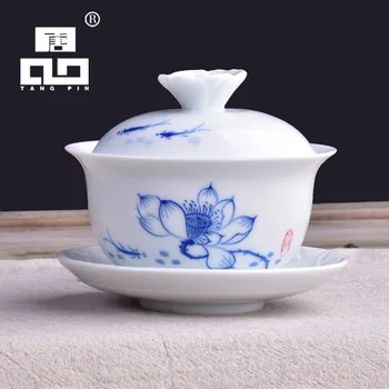TANGPIN ceramic gaiwan tea cups teapot ceramic teacup fish chinese kung fu tea set
TANGPIN ceramic gaiwan tea cups teapot ceramic teacup fish chinese kung fu tea set