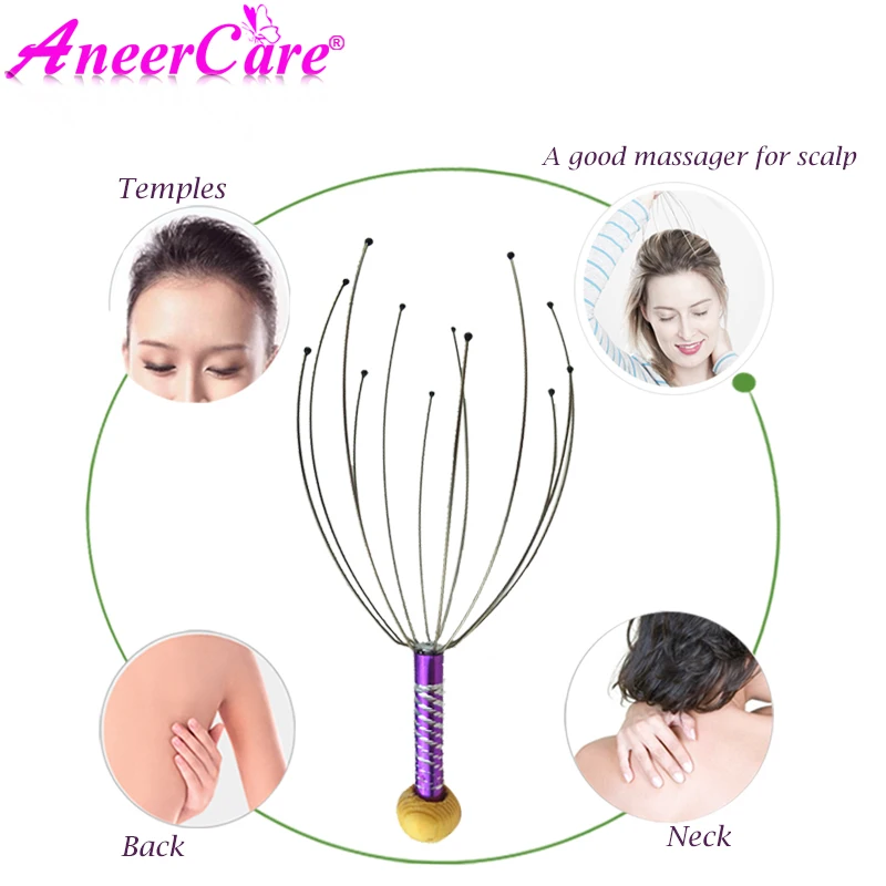 Anti-stress Tens Pain Relief Octopus Head Scalp Neck Stress Release Relax Massage Claw Massage Body Massager
Anti-stress Tens Pain Relief Octopus Head Scalp Neck Stress Release Relax Massage Claw Massage Body Massager