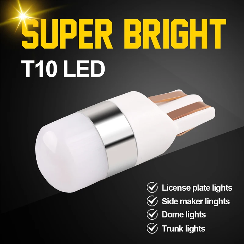 hlxg 2pcs 8000K LED Car Light T10 W5W 194 168 LED Led Wedge Bulb Auto Dome Reading Parking LightsSidemarker Sidelight Lamp Bulbs
hlxg 2pcs 8000K LED Car Light T10 W5W 194 168 LED Led Wedge Bulb Auto Dome Reading Parking LightsSidemarker Sidelight Lamp Bulbs