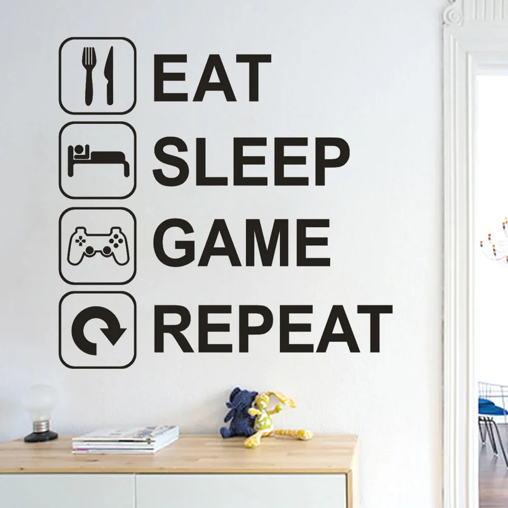 2018 New Fashion Wallpapers Eat Sleep Game Repeat Removable Art Vinyl Mural Home Room Decor Wall Stickers Non-toxic removable
2018 New Fashion Wallpapers Eat Sleep Game Repeat Removable Art Vinyl Mural Home Room Decor Wall Stickers Non-toxic removable