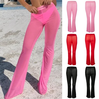Solid Polyester Casual Sexy Women Pants Beach Fashion Mesh Wide Leg Gift Full Length Summer Thin Lightweight
Solid Polyester Casual Sexy Women Pants Beach Fashion Mesh Wide Leg Gift Full Length Summer Thin Lightweight