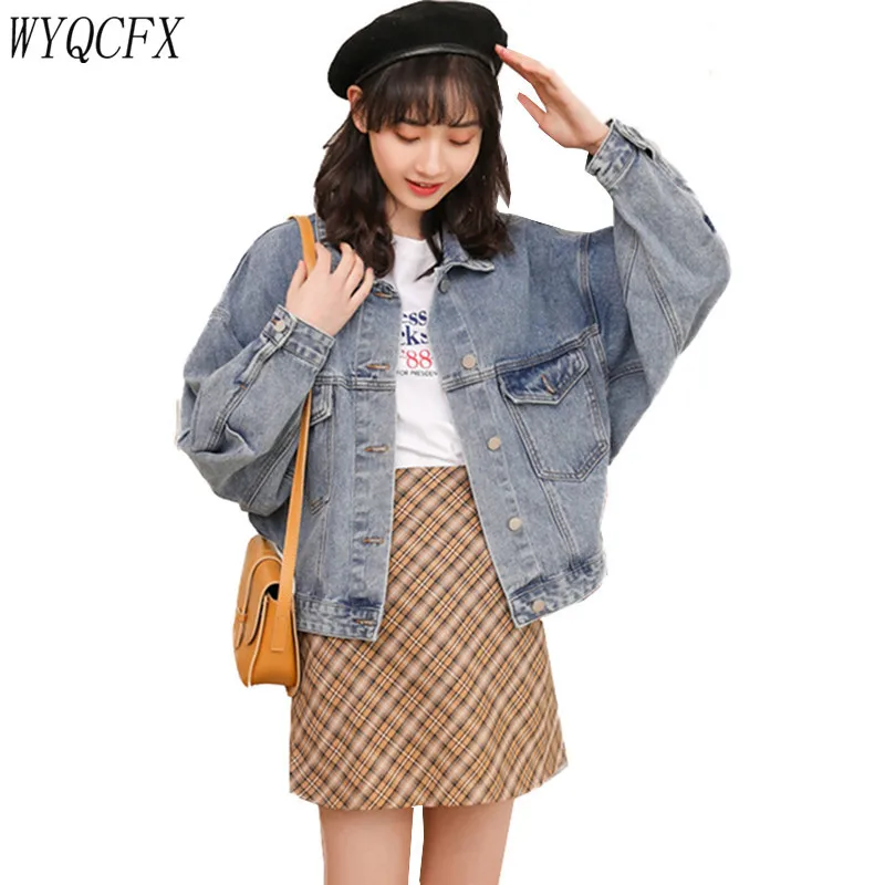 Women Denim Casual Jacket 2019 Korean Female Spring Autumn Harajuku Kind Outerwear Fashion Retro Long Sleeve Ladies Jackets W071
Women Denim Casual Jacket 2019 Korean Female Spring Autumn Harajuku Kind Outerwear Fashion Retro Long Sleeve Ladies Jackets W071