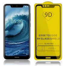 Baixin protectora de cristal para nokia 8,1 plus protector de pantalla de 3,1x5,1x5x6x7 6,1 más de 7,1 cubierta completa 9d de vidrio templado 2018(China)