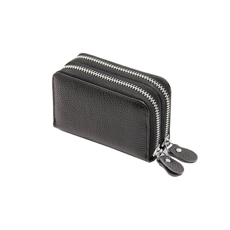 Genuine Leather Women Card Holder Wallets Small Coin Purse Mini Solid Color Credit Card Holder Ladies Double Zipper Card Holder
Genuine Leather Women Card Holder Wallets Small Coin Purse Mini Solid Color Credit Card Holder Ladies Double Zipper Card Holder