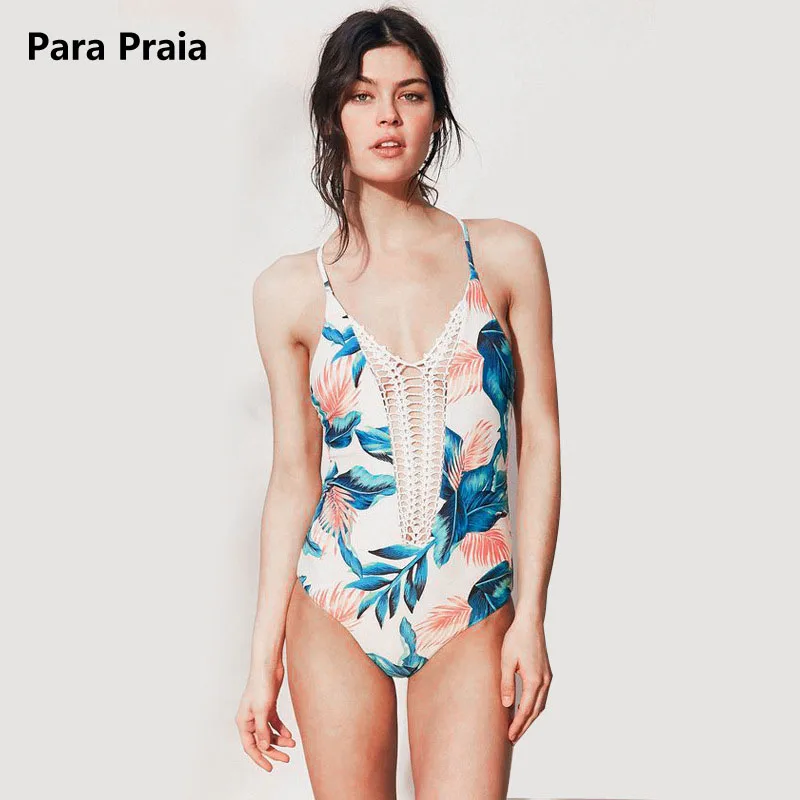 Floral Leaf Print Swimsuit Deep V One Piece Monokini 2018 Women Plus Size Push Up Sexy Lace Contrast Swimwear Female Bathingsuit
Floral Leaf Print Swimsuit Deep V One Piece Monokini 2018 Women Plus Size Push Up Sexy Lace Contrast Swimwear Female Bathingsuit