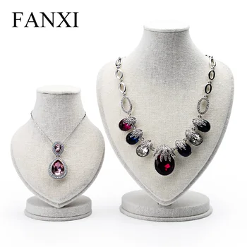 FANXI Linen Cream-white Necklace Display Bust for Retail Shop Showcase Mannequin Pendant Holder Shelf Jewelry Display Stand
FANXI Linen Cream-white Necklace Display Bust for Retail Shop Showcase Mannequin Pendant Holder Shelf Jewelry Display Stand