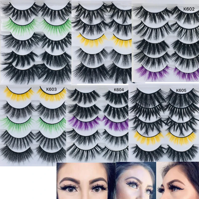 Coloredblack Lashes Mink eyelashes dramtic False Eyelashes 3D mink lashes Fluffy reusable Crisscross cilios Glamorous for makeup
Coloredblack Lashes Mink eyelashes dramtic False Eyelashes 3D mink lashes Fluffy reusable Crisscross cilios Glamorous for makeup