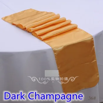 Dark champagne high quality satin table runner wedding for linen table covers moderm party and wedding decoration wholesale
Dark champagne high quality satin table runner wedding for linen table covers moderm party and wedding decoration wholesale
