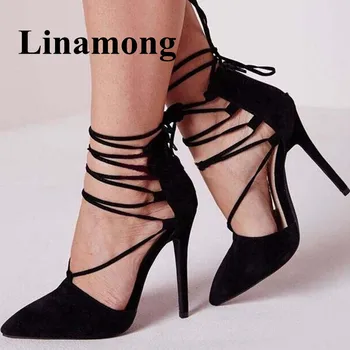 Pointed Toe Cross-tied Thin High Heel Flock Soild Cover Heel Rear Zipper Summer Fashion Hottest Women Sandals Normal Size
Pointed Toe Cross-tied Thin High Heel Flock Soild Cover Heel Rear Zipper Summer Fashion Hottest Women Sandals Normal Size