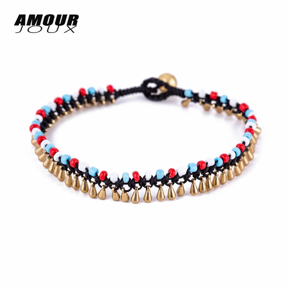 2019 Women's Anklets Handmade Wax Rope Colorful Waterdrop Alloy Beaded Chain Vintage Anklet Foot Chain On The Leg enkelbandje
2019 Women's Anklets Handmade Wax Rope Colorful Waterdrop Alloy Beaded Chain Vintage Anklet Foot Chain On The Leg enkelbandje