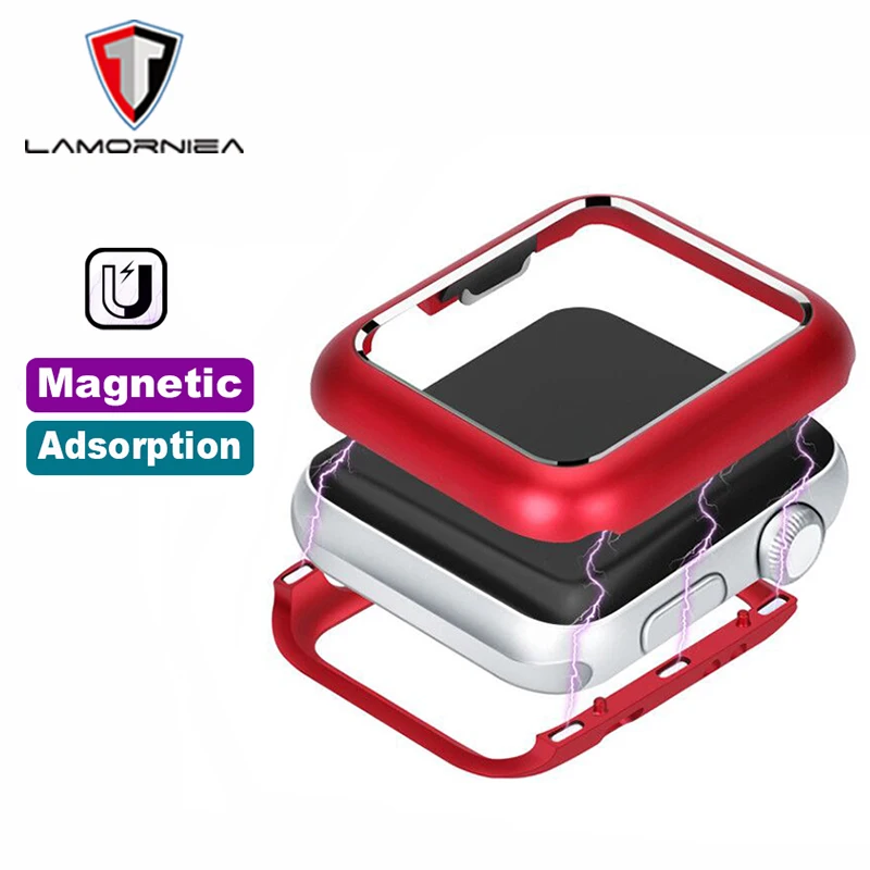 Magnetic Adsorption Metal Aluminum Frame Protective Case For Apple Watch 38MM 42MM 4 3 2 1 Watch Cover Bumper 40MM 44MM 42 38 MM
Magnetic Adsorption Metal Aluminum Frame Protective Case For Apple Watch 38MM 42MM 4 3 2 1 Watch Cover Bumper 40MM 44MM 42 38 MM