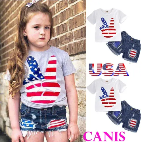 Pudcoco Kids Baby Girl Short Sleeve Tops Jeans Shorts Independence Day Clothes 2PCS
Pudcoco Kids Baby Girl Short Sleeve Tops Jeans Shorts Independence Day Clothes 2PCS