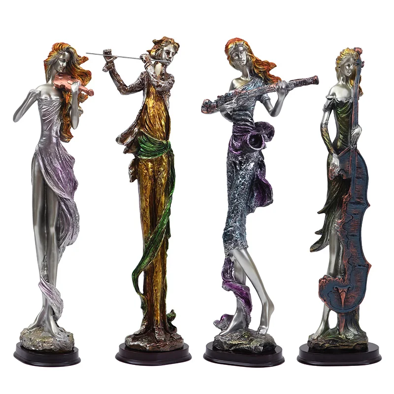 Creative Beautiful Girl Playing The Violin And Man Playing The Flute Statue Home Crafts Room Decor Objects Office Resin Figurine
Creative Beautiful Girl Playing The Violin And Man Playing The Flute Statue Home Crafts Room Decor Objects Office Resin Figurine