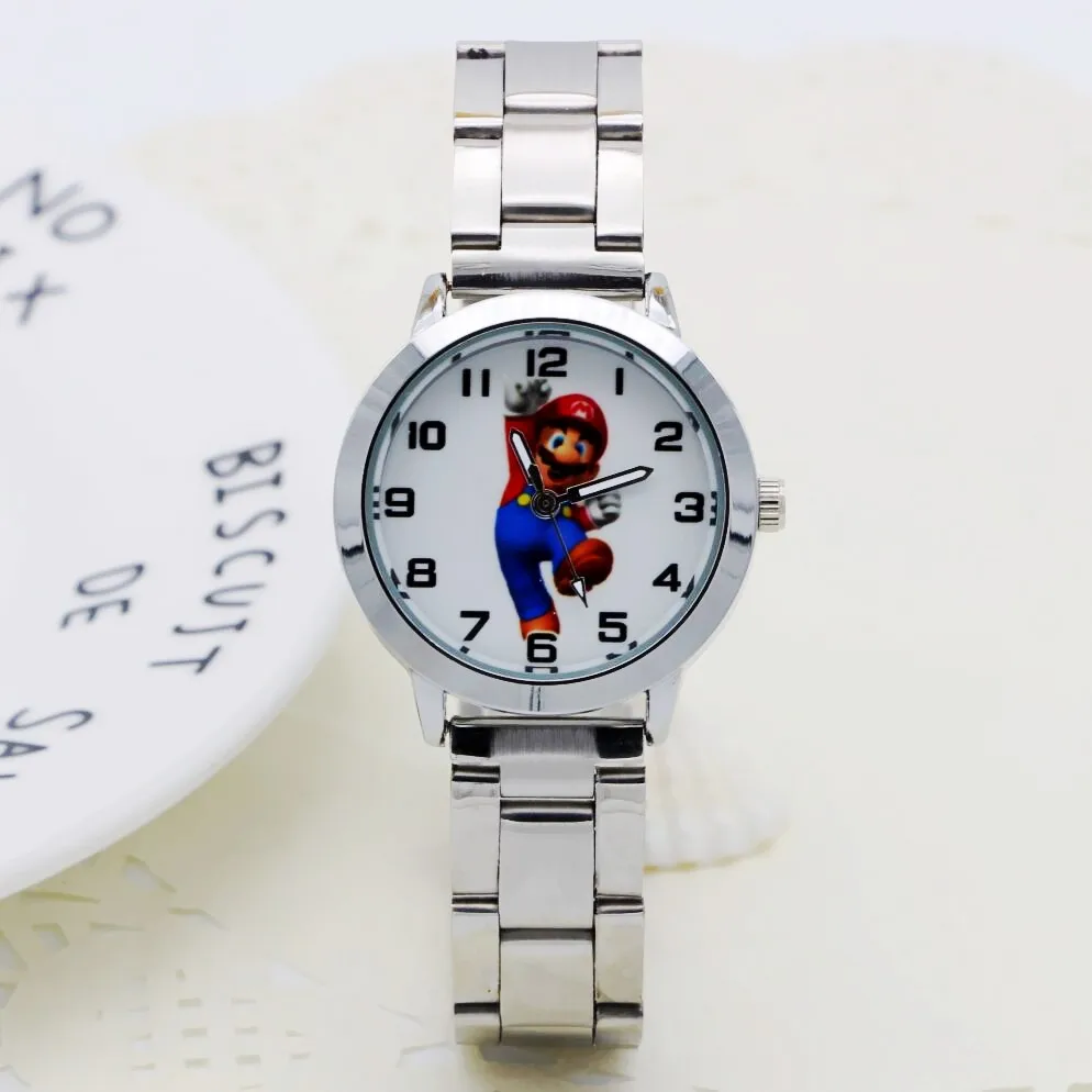 New Fashion Women stainless steel Watch Girls boys super mario quartz Watch Cartoon wristWatches clock femininos montre femme
New Fashion Women stainless steel Watch Girls boys super mario quartz Watch Cartoon wristWatches clock femininos montre femme