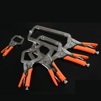 6/9/11/14/18 Inches C Clamp Vise Grip Locking Welding Quick Pliers Multi Pincers Tongs Forceps Wood Tenon Fixed Clamp Tool
6/9/11/14/18 Inches C Clamp Vise Grip Locking Welding Quick Pliers Multi Pincers Tongs Forceps Wood Tenon Fixed Clamp Tool