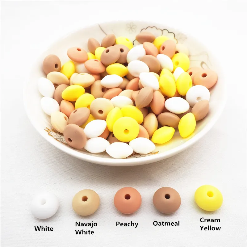 Chengkai 100pcs 12*7mm Silicone Lentil Beads DIY Baby Teether Pacifier Dummy Abacus Chewing Jewelry Making Toy Cool Series
Chengkai 100pcs 12*7mm Silicone Lentil Beads DIY Baby Teether Pacifier Dummy Abacus Chewing Jewelry Making Toy Cool Series