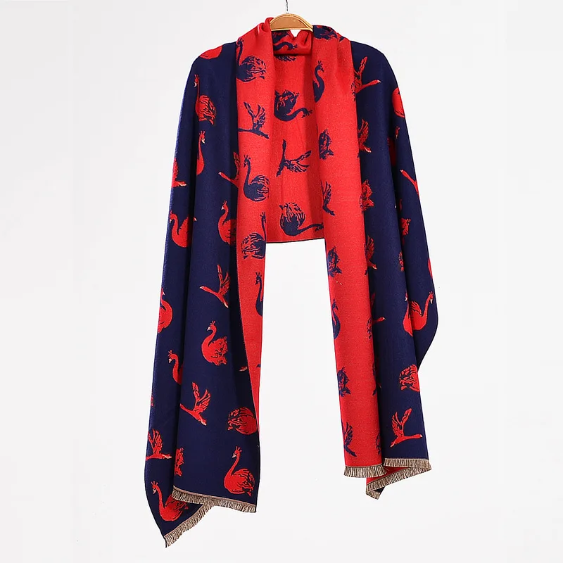 Winter Warm Double Side Cashmere Shawl For Women Print Flamingo Scarf with Tassel Oversize Long Warp
Winter Warm Double Side Cashmere Shawl For Women Print Flamingo Scarf with Tassel Oversize Long Warp