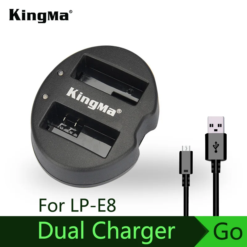 KingMa для Canon LP E8 Батарея двойной (двойной) Зарядное устройство EOS 550D 600D 650D 700D поцелуй