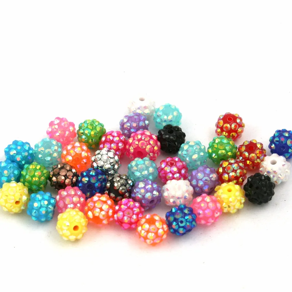 10pcs Metallic Sparkly Silver Beads Chunky Round Resin Jewellery DIY 20mm