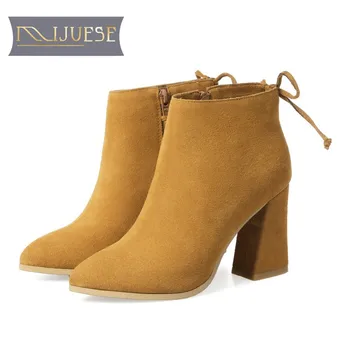 MLJUESE 2018 women boots cow suede Elastic band Stretch Fabric high heel autumn spring ankle boots size 34- 42 riding boots
MLJUESE 2018 women boots cow suede Elastic band Stretch Fabric high heel autumn spring ankle boots size 34- 42 riding boots