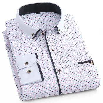 2019 Spring and Autumn Fashion New Men's Casual Long Sleeve Shirt / Men's Slim Fit Business Dot Print Shirt
2019 Spring and Autumn Fashion New Men's Casual Long Sleeve Shirt / Men's Slim Fit Business Dot Print Shirt