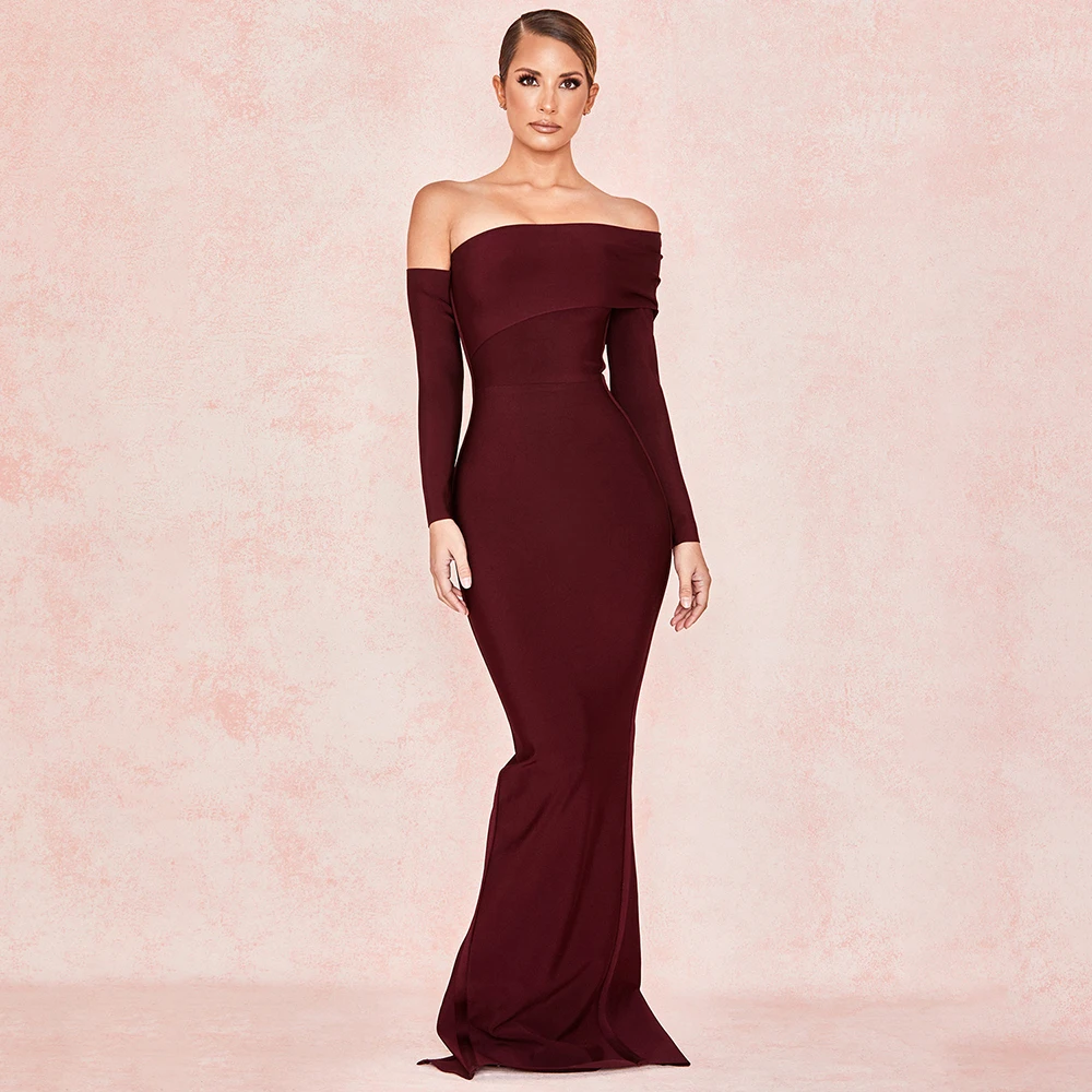 Maxi Floor length Off The Shoulder Slash Neck Evening Bodycon Dress Sexy Party Celebrity Bandage Dress
Maxi Floor length Off The Shoulder Slash Neck Evening Bodycon Dress Sexy Party Celebrity Bandage Dress