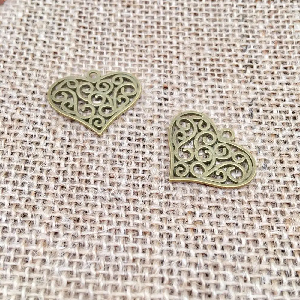 Vintage 8 pcs alloy love heart charms Pendants fit DIY necklace bracelet earring Jewelry Making | Украшения и аксессуары