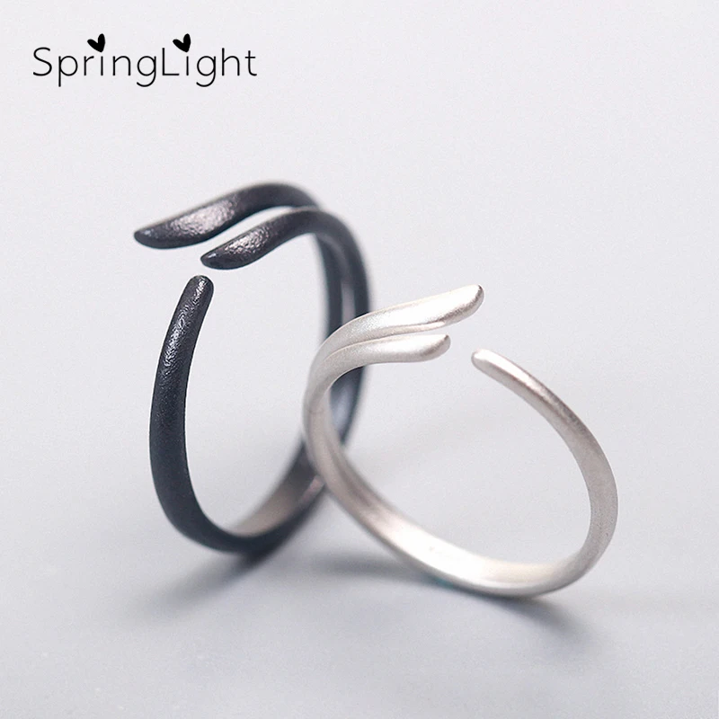 SpringLight Personalized Ring Real 925 Silver Creative Design Fine Jewelry Adjustable Feather Wings Couple Rings for Women Gift
SpringLight Personalized Ring Real 925 Silver Creative Design Fine Jewelry Adjustable Feather Wings Couple Rings for Women Gift