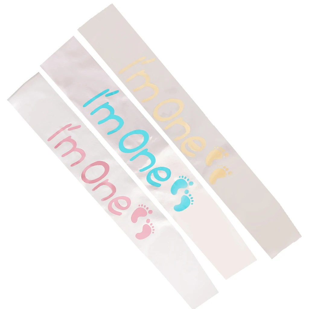 1PC Baby Shower Footprint I'm One Baby Sash Blue/Yellow/Green Party Sash Supplies Birthday Accessories DIY Decoration Gift
1PC Baby Shower Footprint I'm One Baby Sash Blue/Yellow/Green Party Sash Supplies Birthday Accessories DIY Decoration Gift