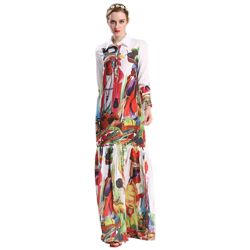 Best Selling Women's Bohemian Vestidos High Quality Long Sleeve Colorful Printed Plus Size 4XL Maxi Long Casual Runway Dress
Best Selling Women's Bohemian Vestidos High Quality Long Sleeve Colorful Printed Plus Size 4XL Maxi Long Casual Runway Dress