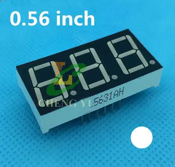 WHITE 0.56" 0.56in Digital Tube 0.56in. 3 bit LED Display 7 Segment Common cathode 10pcs/lots
WHITE 0.56" 0.56in Digital Tube 0.56in. 3 bit LED Display 7 Segment Common cathode 10pcs/lots
