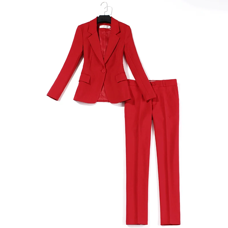 OL professional 2 piece outfits for women suit women's fashion suit temperament slim jacket dress red suit nine pants two sets
OL professional 2 piece outfits for women suit women's fashion suit temperament slim jacket dress red suit nine pants two sets